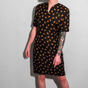 Vintage Acorn Print Dress